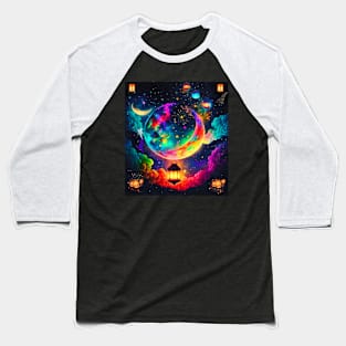 Lights In The Night Sky Baseball T-Shirt